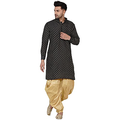 Image of Veera Paridhaan Men's Banarasi Full Sleeve Printed Long Straight Kurta