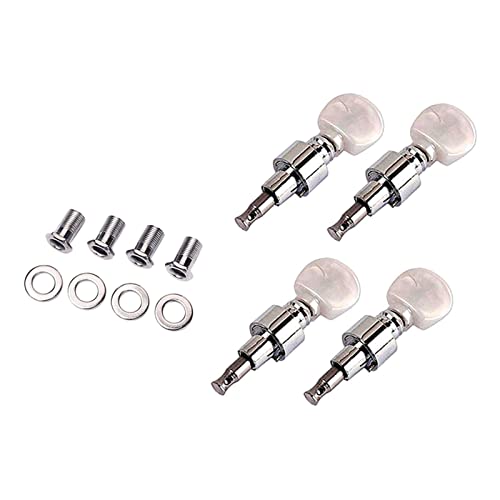 4Pcs/pack Banjo Tuner Banjo Geared Machine Pearled Pegs Tuning 4 Head Tuner Tone Keys Musical Instrument Accessories Set