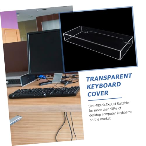 Protector de teclado antipolvo con funda protectora removible de acrílico 3