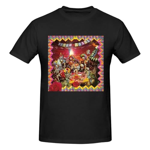 Oingo Music Boingo Men's Cotton Crew Neck T-Shirt Short Sleeve Casual Summer Print Classic Novel Tops Sports Fitnesslarge Black