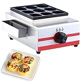 ToayNia Máquina Comercial de Hamburguesas con Huevos a Gas, máquina Comercial de Hamburguesas con calefacción a Gas, Calentamiento rápido, 9/18/34, con Placa Lateral 9