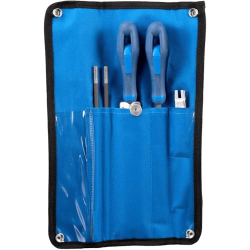 PFERD TOOLS Schärffeilen SET CS-SLS- 5,5 in Rolltasche | Durchmesser 5,5 mm|5/32 Für Kettenteilung 3/8| 11099155 - für das komfortable und kräfteschonende Schärfen von Sägeketten.