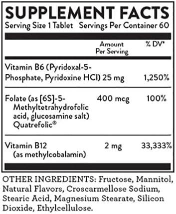 Suplemento Dietético B12, B6 & Folato Hallelujah Diet - 60 Tabletas miniatura 2