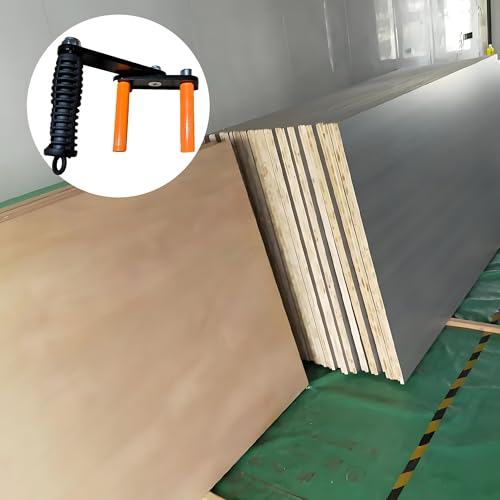 QSLKI 2x Plattenträger mit Tragegriff, Plattenhalter Greifer für Trockenbau Gipskartonplatten Holzplatten Sperrholzplatte, Board Lifter Eisen Gripper Panel Carrier Plattengreifer für Transport