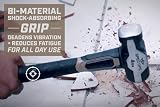 Spec Ops Tools Młot kowalski, młot kowalski 1,8 kg ze zdejmowaną miękką nasadką młotka i dwumateriałowym uchwytem amortyzującym i tłumiącym wibracje, 3% podarowany weteranom, czarny/jasnobrązowy