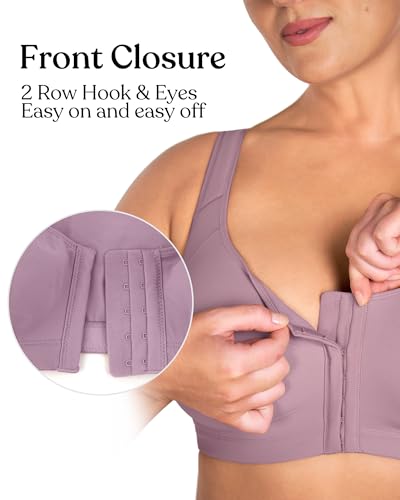 Image of HSIA Posture Bras for Women - Front Closure Bra for Women No Underwire Back Support Plus Size Full Coverage Bra