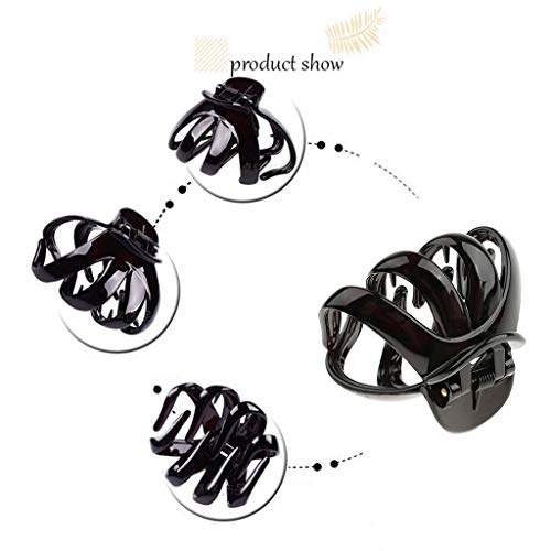 kowaku Plástico Garra Mandíbula Presilha Polvo Acessório - Ctanho, Preto