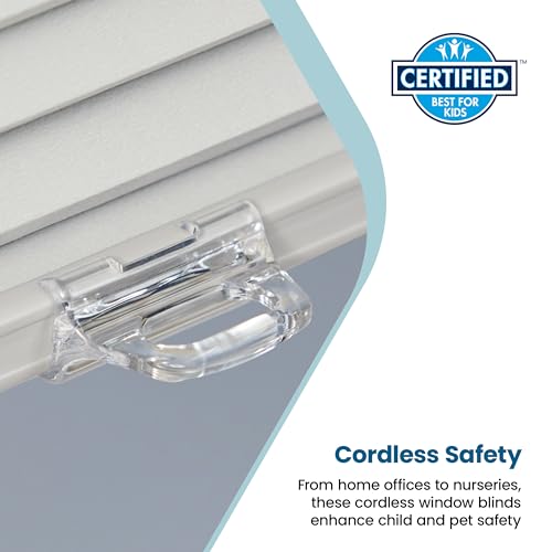 BlindsAvenue Cellular Honeycomb Cordless Shade, 9/16" Single Cell, Blackout, White Dove, Size: 23" W x 72" H