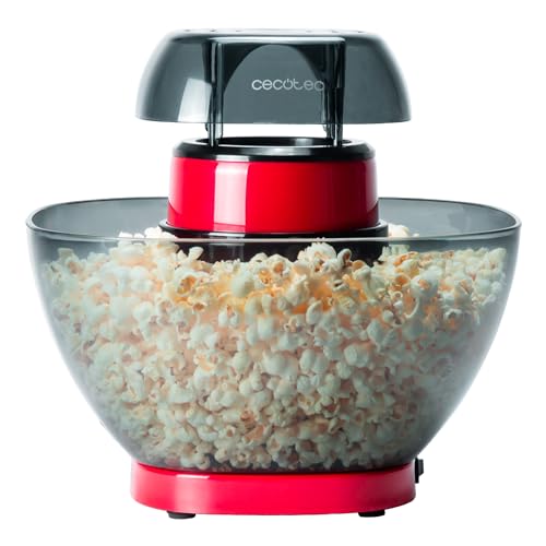 Cecotec Elektrische Popcornmaschine Fun&Taste P\'Corn Easy. Popcorn-Maschine, 1200 W, Luftinjektionssystem, Herausnehmbare Schüssel, Antihaft- und abnehmbarer Deckel, Kompaktes Design