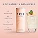 TRIP Lightly Sparkling Adaptogen Drink, Non Alcoholic Drink with Magnesium, Ashwagandha, Lions Mane & L Theanine, No Added Sugar Mocktail, Vegan, Peach Ginger, 12 Oz, 12Pk