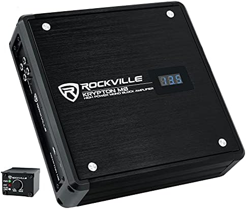 Rockville Krypton-M0 1400w Peak/350w RMS Mono 1 Ohm Car Amplifier Amp+Remote