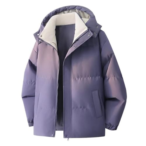 Veste en coton pour homme à capuche bicolore décontractée - 6