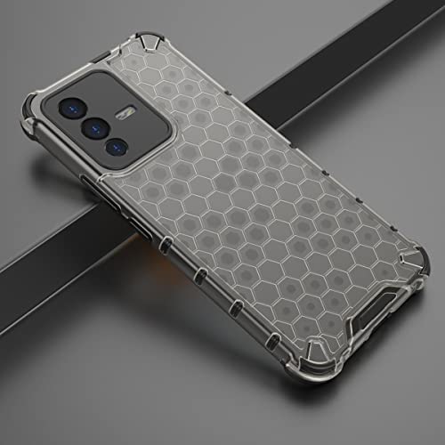 Image of Glasgow Back Case Cover Compatible with Vivo V23 5G (Stylish Design) - Black