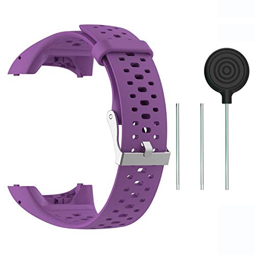 MODJUEGO Silicone Watchband Replacement for Polar M400 M430 Official Watch Wrist Strap (Purple)
