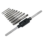 Grifo Llave Neilsen ct1467 M3/M4/M5/M6/M7/M8/M10/M12 Die Métricas rethreading herramienta Tap Wrench Set – negro (10 unidades)