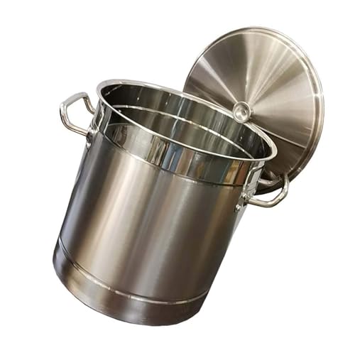 IBOWZ Olla de Acero Inoxidable, Cubo de Acero Inoxidable 201 Sellado - Grifo Incluido, Transporte