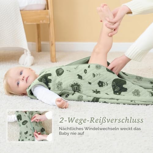 Looxii Schlafsack Baby Winter Baumwolle 2.5 TOG Warm Winterschlafsack Weich Babyschlafsack Neugeborene im 18-24 Monaten Perfekte für Herbst… – Ansicht 3