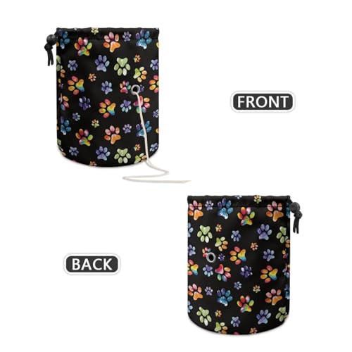 Image of Sellikakes Dog Paw Yarn Bag Knitting Storage Organizer, Crochet Bag Yarn Holder for Crocheting Project Knitting Accessories, Knitting Needles