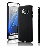 Samsung Galaxy S7 edge Case,Slim Thin Scratch Resistant TPU Cover and Gel Rubber Soft Skin Silicone Protective Bumper Case (Black)