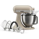 KitchenAid Artisan Plus 4.7L Tilt-Head Stand Mixer, Stainless Steel Bowl, 10 Speeds, Dough Hook, Flat Beater & Wire Whisk Included, Oat