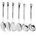 6 Piezas Utensilios de Cocina Acero Inoxidable, Cucharones de Cocina, Cooking Utensils Set, Incluye Cuchara Afilada, Cucharas Coladora, Espátula Freír, Espátula Sartén, Cuchara Sopa, Colador Sopa