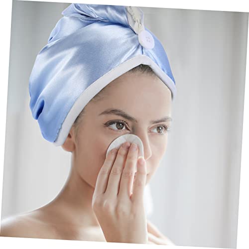 Balacoo Touca De Cabelo Seco De Veludo Cristal Toalha De Cabeça De Chuveiro Toalhas De Cabelo De Mic