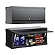 SUPEER Hängeschrank Metall Werkzeugschrank mit Klapptür,Abschließbar Wandhängeschrank aus Edelstahl,Garage Werkstatt Küche H38.6×W80×D30cm,Schwarz