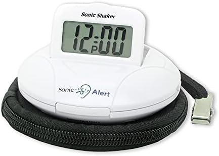 Geemarc SBP100 - Extra Loud Travel Alarm Clock with Snooze Function - Battery Operated - For the Hard to Wake, Hard of Hearing and Deaf - UK Version