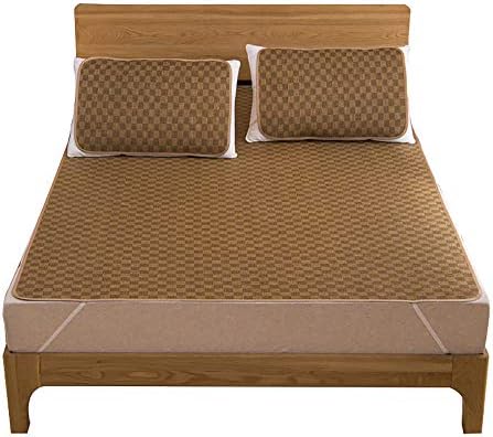 ZZKJBox Bamboo Mat Bed/Summer Cooling Sleeping Pad/Rattan Mattress,Summer Bedding for a 0.6M-2.0M Bed,B,1.35×1.95m(53.1×76.8in)