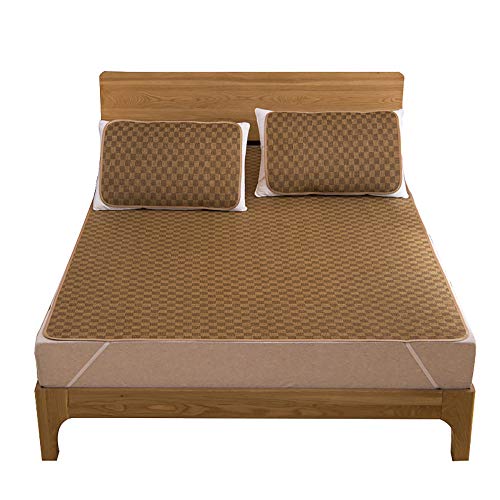 Zzkjbox Bamboo Mat Bed/Summer Cooling Sleeping Pad/Rattan Mattress,Summer Bedding For A 0.6M-2.0M Bed,B,1.35×1.95M(53.1×76.8In) #TOP7
