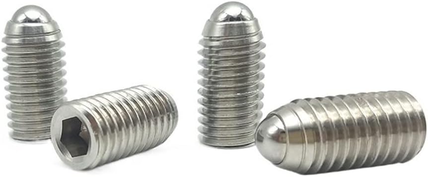 2pcs Stainless Steel Hexagon Ball Bolt Spring Positioning Ball Plunger ZC104-3-M3-M4 (Color : M3*6) (Color : M4*10)