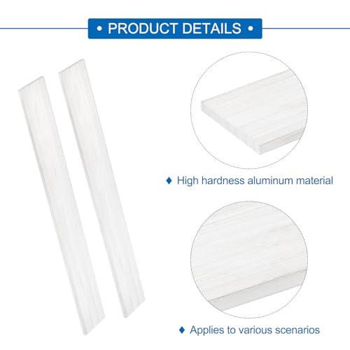Image of MECCANIXITY 6 Pcs Square Aluminum Flat Bar, 5 /32 inch (4mm) Thick x 1.57 inch (40mm) Width x 12 inch (305mm) Long 6061 Aluminum Flat Plate Solid New Mill Stock Silver for Industrial Building