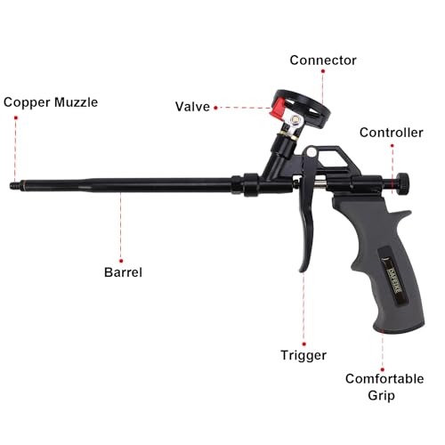 Schaumpistole PU Schaumpistole DAFEIKE Schaumpistole Bauschaum Sprühschaum Isolierung Pistole Grau