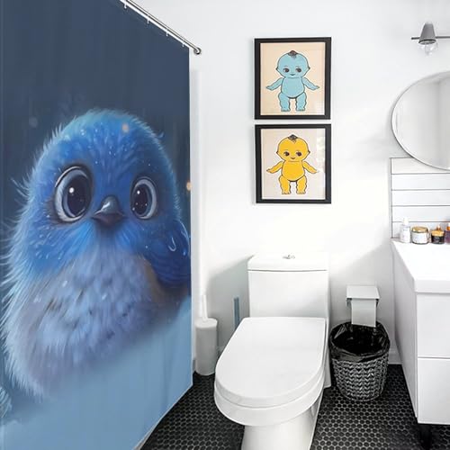 Rideau de douche imperméable en polyester de 140x183 cm avec ses 12 crochets - 3