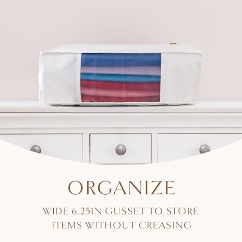 Hayden Hill AHH01301 Luxury Organic Cotton Sweater & Blanket Storage Bag - 20 Inch Fits 9 Cashmere Sweaters Or 2 Blankets - Moth Proof Garment Bag thumb #5
