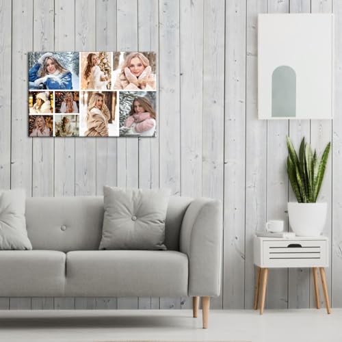 ZHIYYHAO Customized Canvas Prints with Your Photos Collage Personalized Multi Pictures Canvas Wall Art for Living Room Bedroom Study room Home Decor (CF-12,18.00L X12.00W'') — view 2