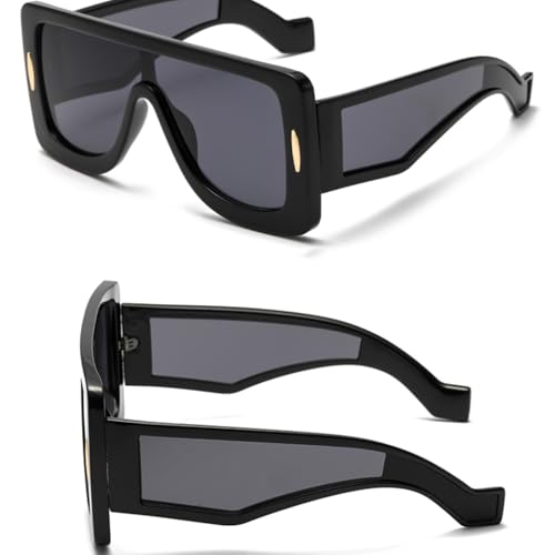 Fashion Large Frame Integrated Sun Glasses with Fashion Sunglasses4