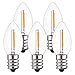 Ampoule LED C7, ampoules à bougie 0.5W Ampoule LED Christmas Village 5W Remplacements incandescents E14 Base LED Filament Veilleuse Blanc chaud 2700K Non-Gradable 5 Pack