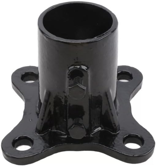 Plum Fittings 2 1/2" [2 3/8" OD] Black Floor Flange with 2 Set Screws (Galvanized Malleable Steel)
