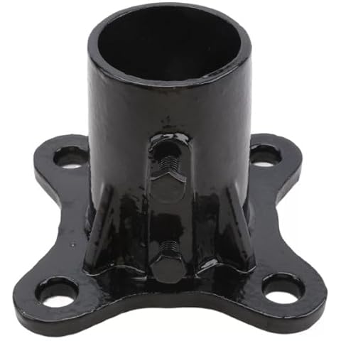 Plum Fittings 2 1/2" [2 3/8" OD] Black Floor Flange with 2 Set Screws (Galvanized Malleable Steel) Cover