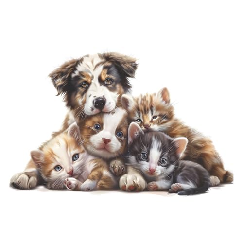 Vinilos Decorativos Achang Adorables Cachorros y Gatitos