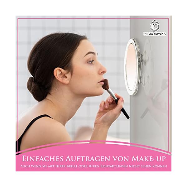 Mirrorvana Vergrößerungsspiegel 20fach & 7fach mit Saugnapf, Runder Kosmetikspiegel 20 Fach & 7 Fach Vergrößerung… – Bild 8