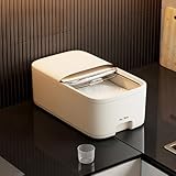 「NexPon」米びつ スリム 米櫃 5kg/10kg お米ケース ライスストッカー おしゃれ こめびつ スライド 米貯蔵容器 保存容器 防湿密閉容器 貯蔵タンク 残量見える 大容量 軽量 お米ケース 冷蔵庫 お米収納 キッチン収納 乾燥 鮮度を保ち 家庭用、防潮防虫 (大サイズ 白)