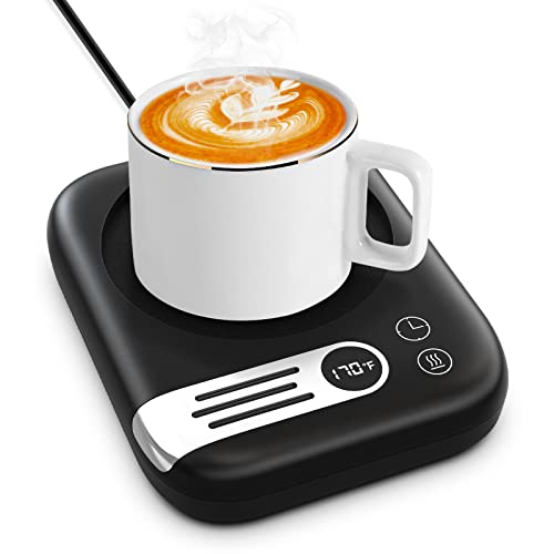 Tiptop Home Tassenwärmer Getränkewärmer mit 3 Temperatureinstellungen, Kaffeewärmer Elektrischer Kaffee Becher Wärmer, Automatischer Schwerkraftschalter Heizplatte für Tee Kaffee Milch für Büro Cover