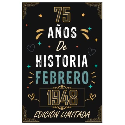 CUADERNO, 75 AÑOS DE HISTORIA FEBRERO 1948 EDICIÓN LIMITADA: Regalo de 75 cumpleaños para mujeres y hombres, ideas de 75 cumpleaños... un ... regalo de 75 cumpleaños para él/ella.