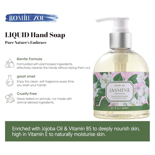 Image of ROMIIE ZOI Liquid Hand Soap with Gift Box - Jasmine- 260ml / 8.7 fl.oz