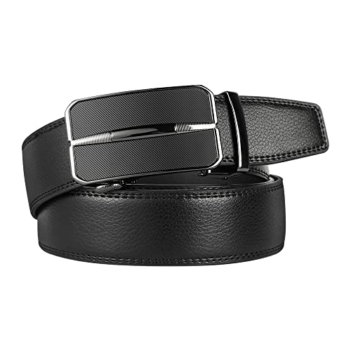 Image of Lavemi Men's Real Leather Ratchet Dress Belt with Automatic Buckle,Elegant Gift Box