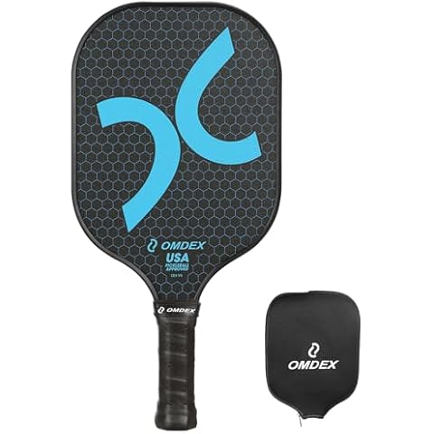 OMDEX V5 Pickleball Paddle, Carbon Fiber Pickleball Paddle Set, Lightweight Pickle Ball Paddle USAPA Approved, High Grit & Spin, Non-Slip Pickleball Racket for Beginner & Intermediate Cover
