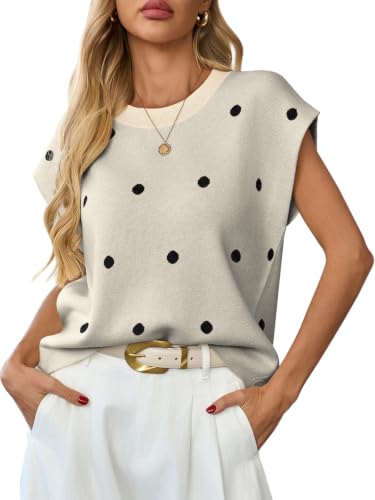 Image of GREAIDEA Womens Sweater Vest Cap Sleeve Business Casual Tops Work Shirts