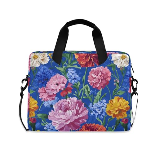 Funda para laptop 15.6 pulgadas con asa y correa azul miniatura 1